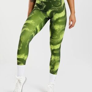Gymshark Green Patterned Leggings